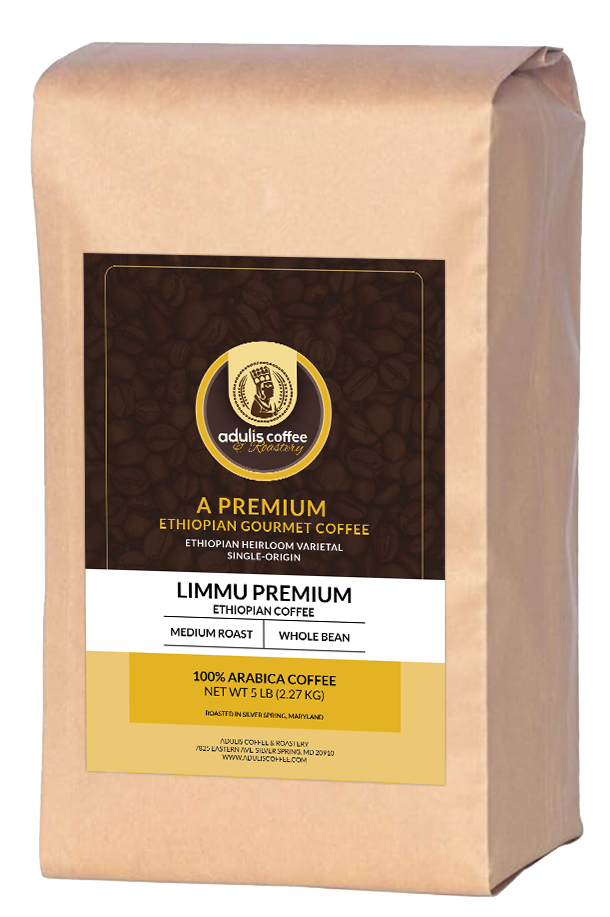 Ethiopian Premium Medium Roast Limmu Whole Bean - 5 lb